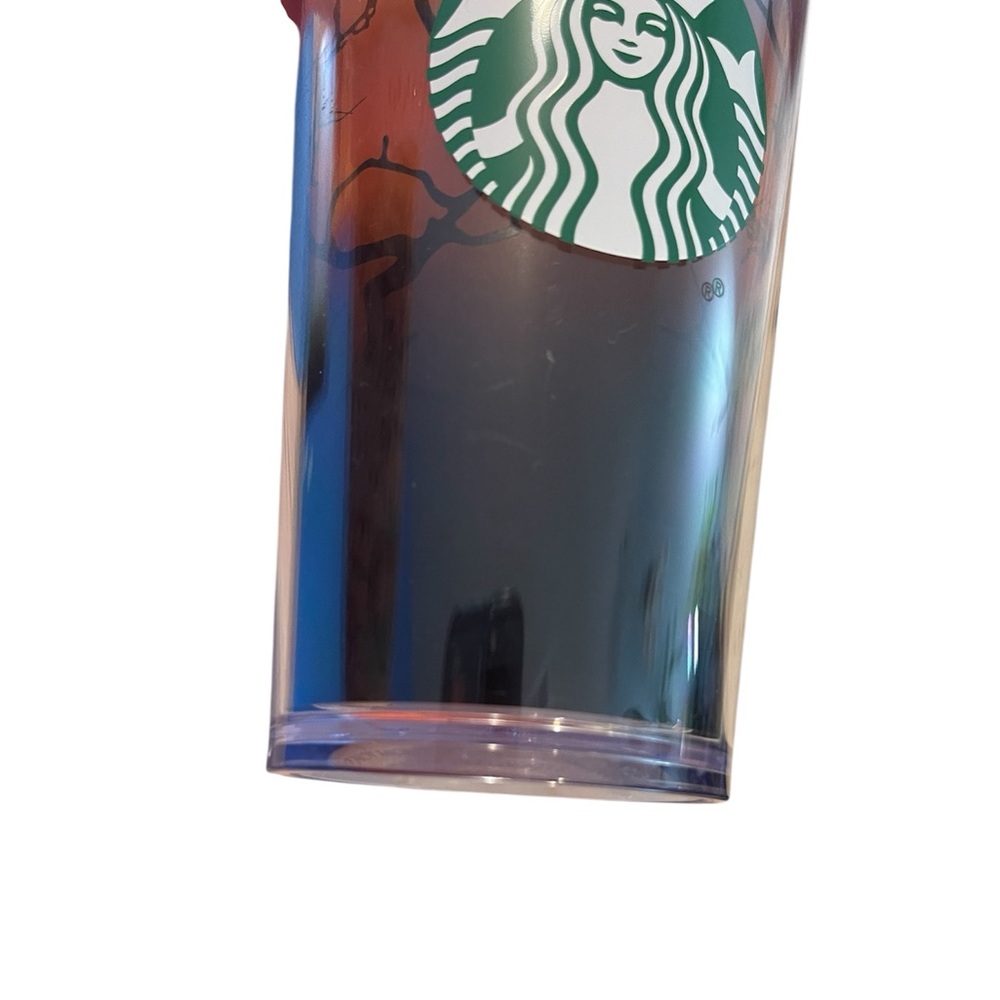 Starbucks Halloween 2022 Glow In The Dark 16 oz Cup Raven's Perch - Picture 3 of 3